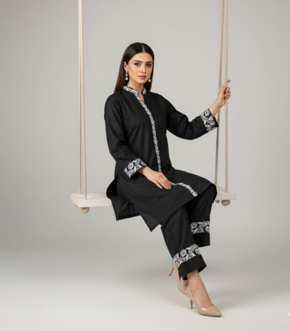 Embroidered Cord Set