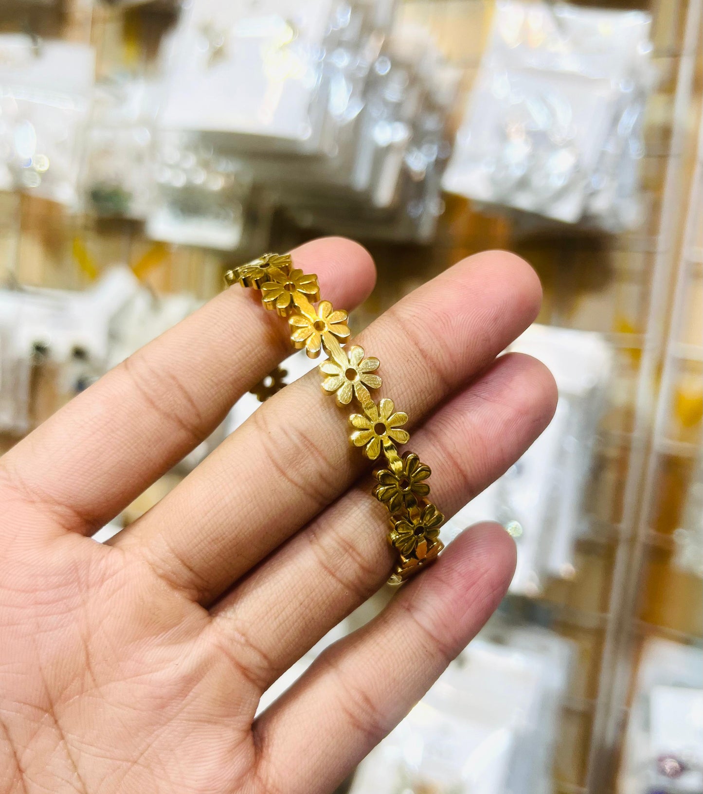 Flower Handcuff Bracelet