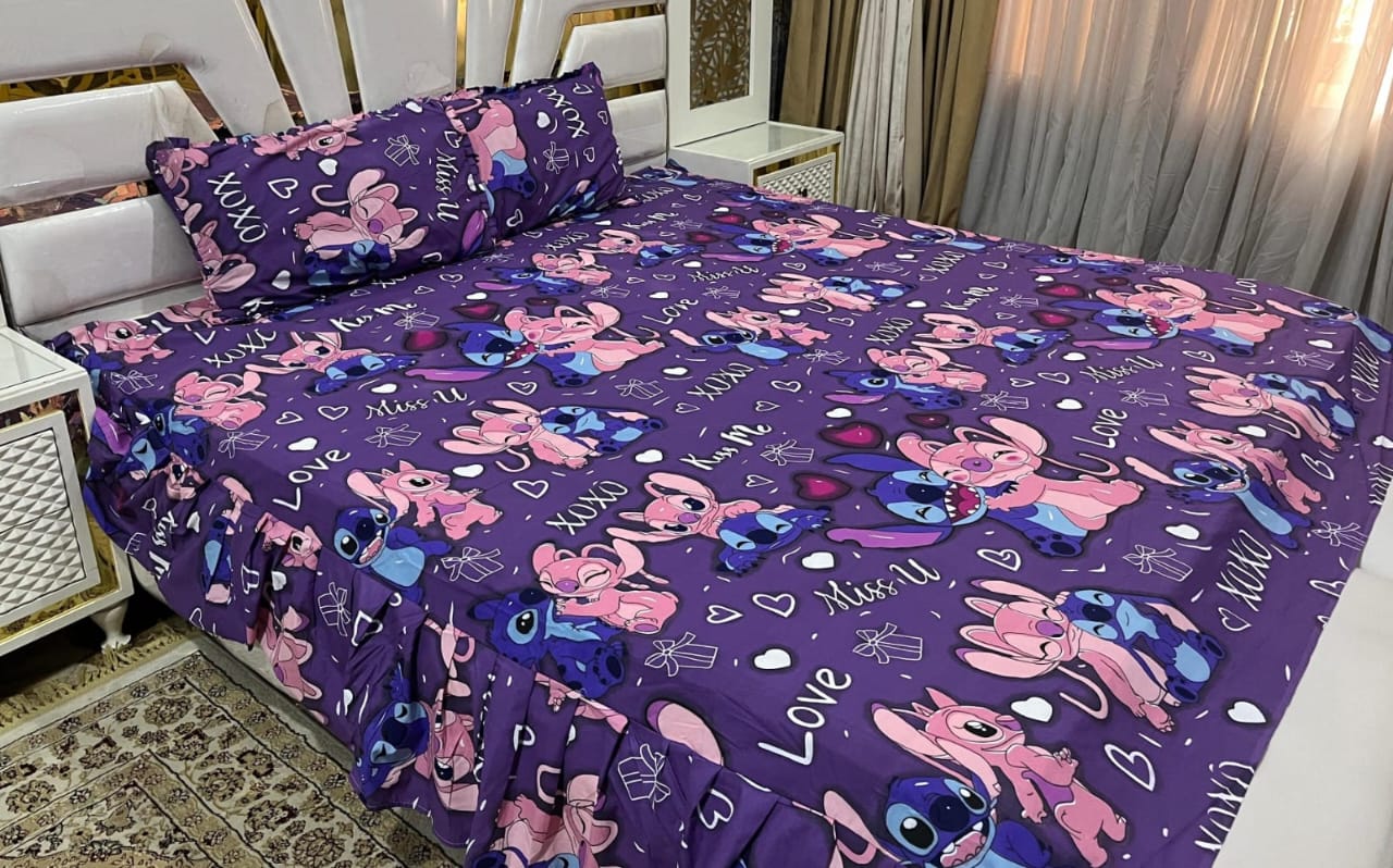 Frill Bedsheet Set – 3 Piece