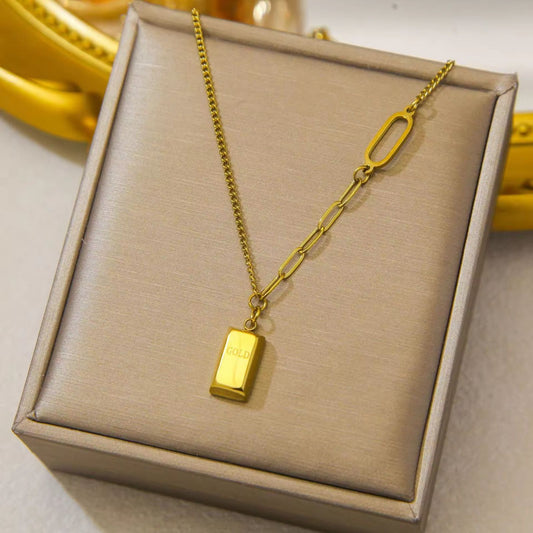Gold Brick Necklace