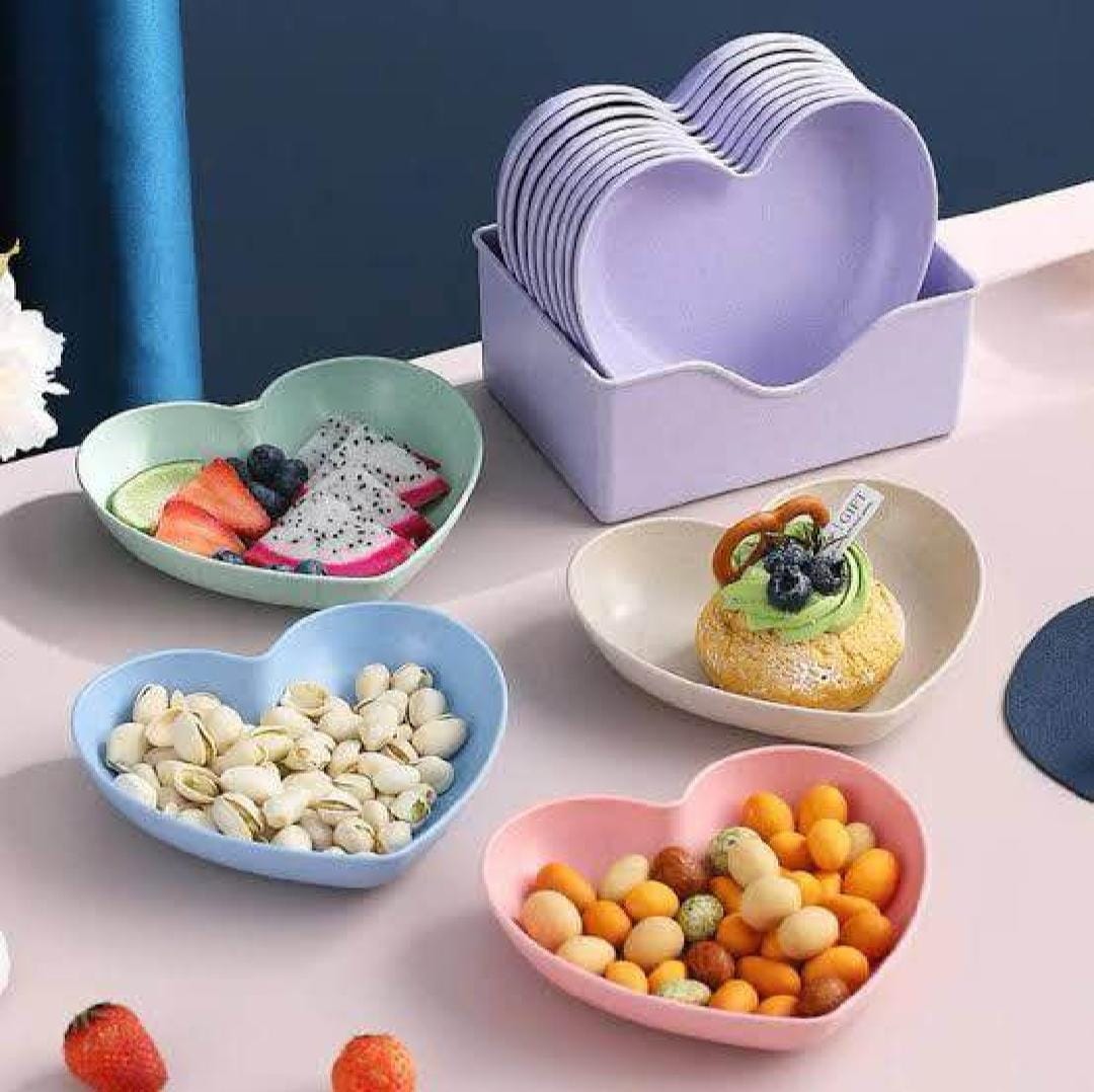 Heart Shaped Plate Set