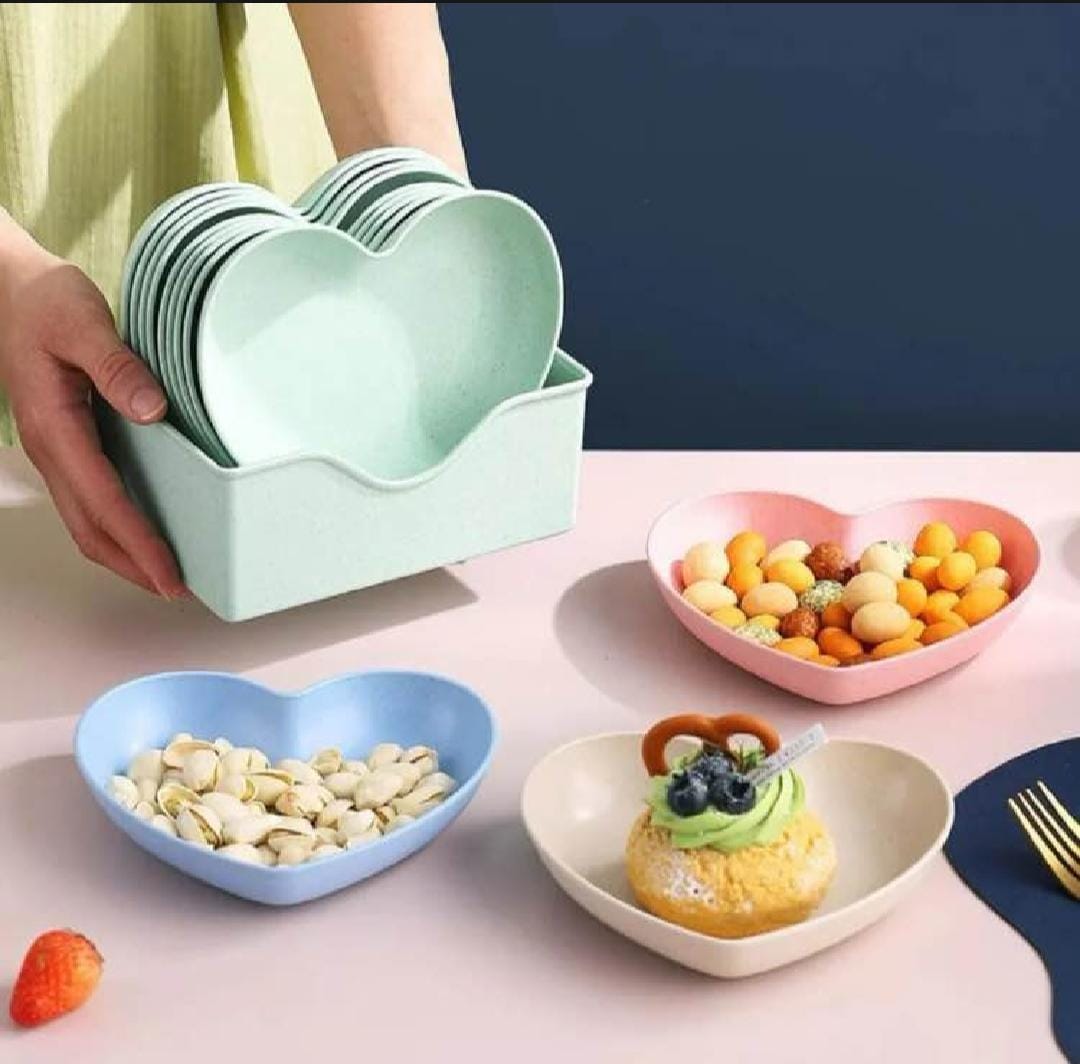 Heart Shaped Plate Set