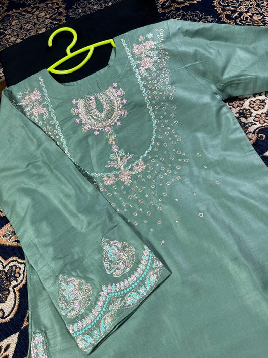 Kids 2Pcs Embroidered Suit