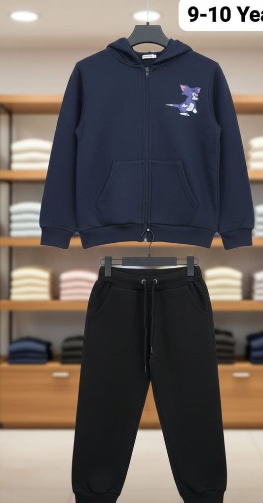 Kids Printed Zipper Tracksuit