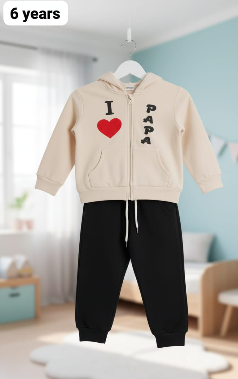 Kids Printed Zipper Tracksuit