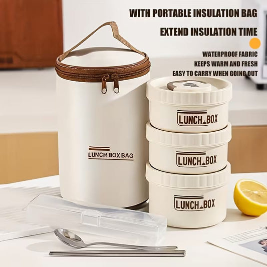 3 Pcs Stainless Steel Lunch Boxes