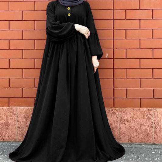 Marble Button Abaya