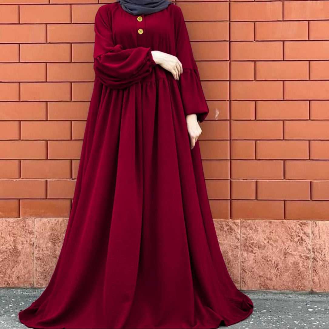 Marble Button Abaya