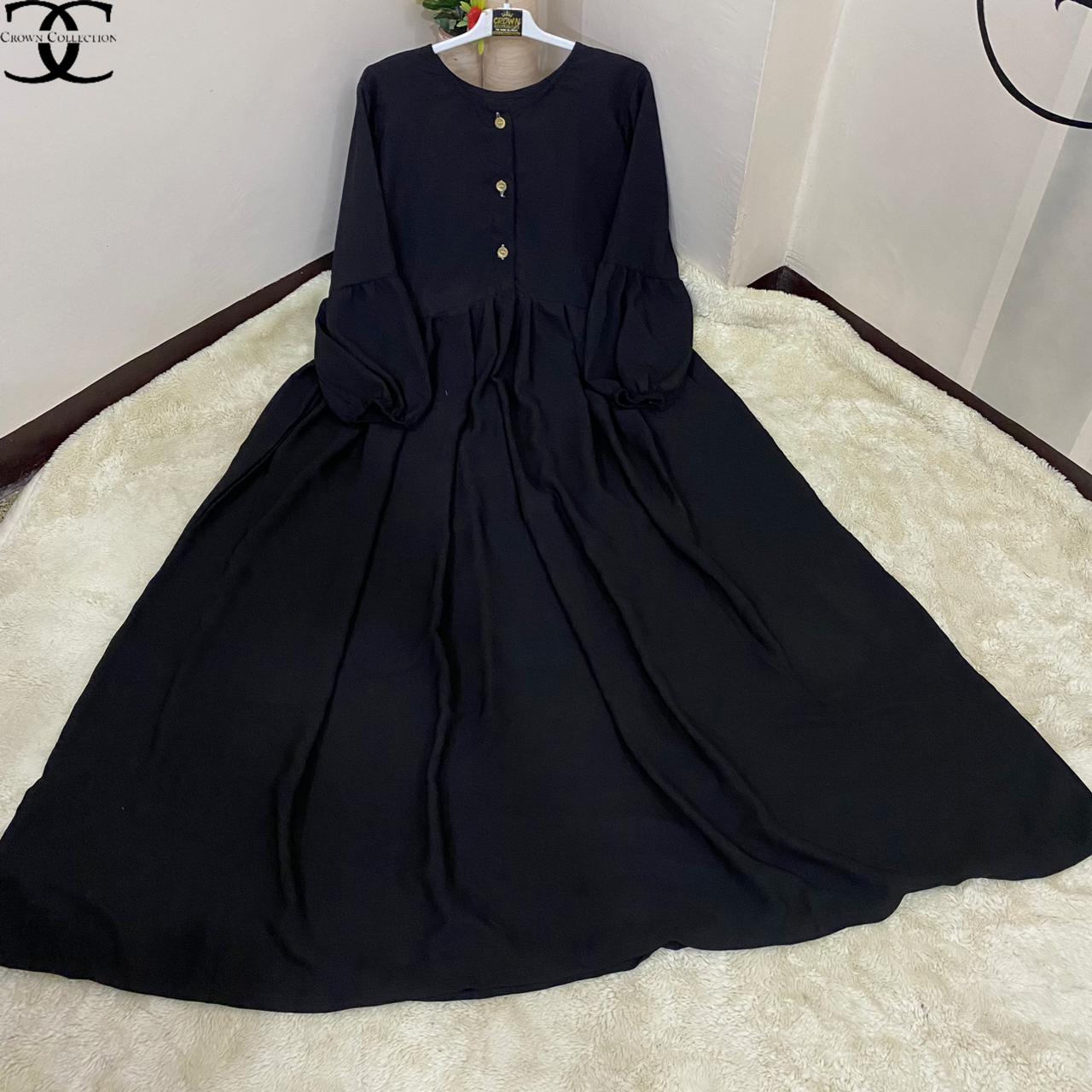 Marble Button Abaya