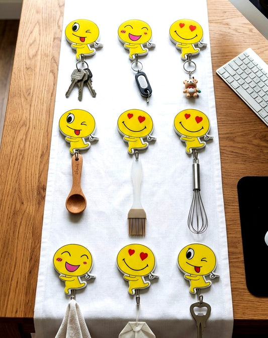 Pack of 9 Pcs Emoji Wall Hooks