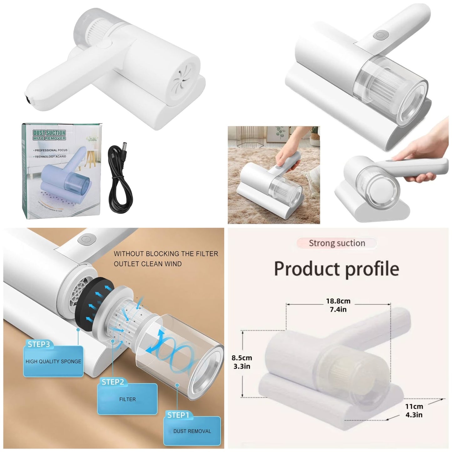 Rechargeable Mite Remover