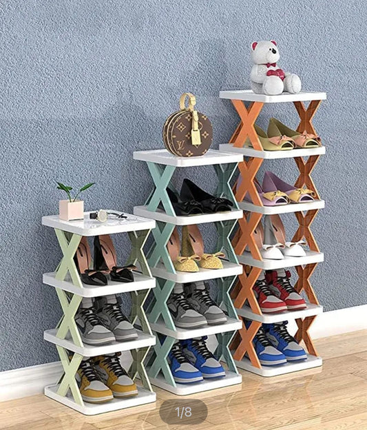 X Shape Plastic Shoe Rack