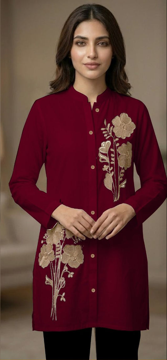 Side Embroidery Top