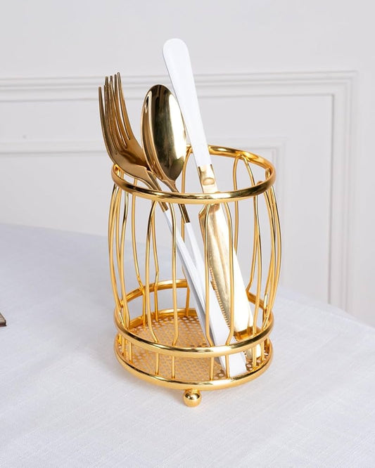 Spoon Holder with Bamboo Tray