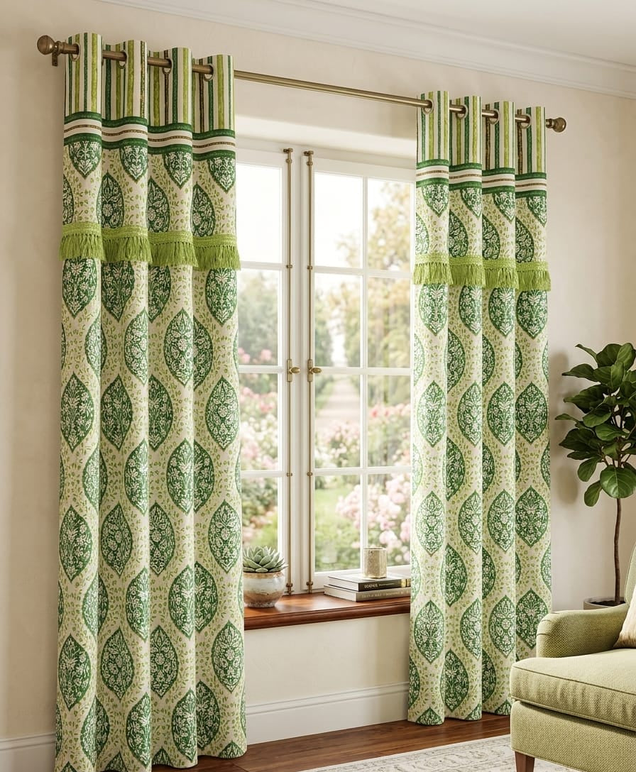 Stitched Curtains – 2 Piece Set