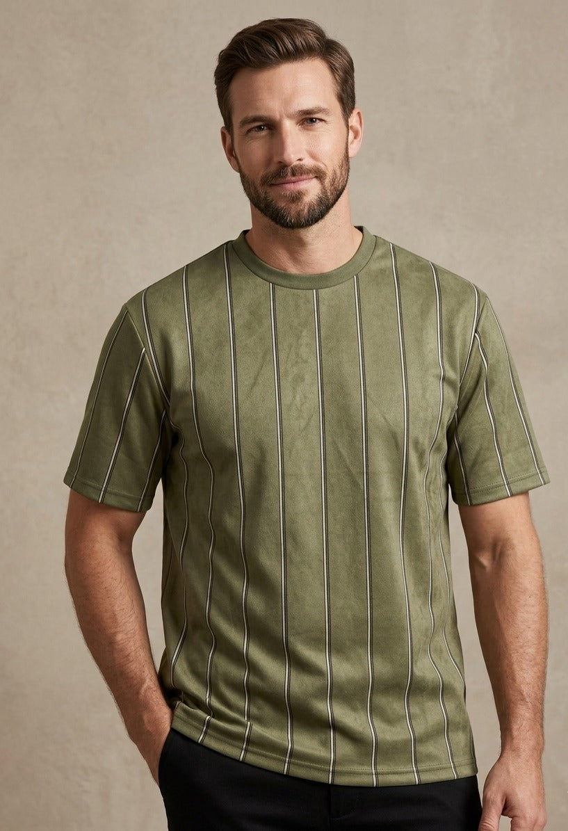 Stripe Printed Drop Shoulder