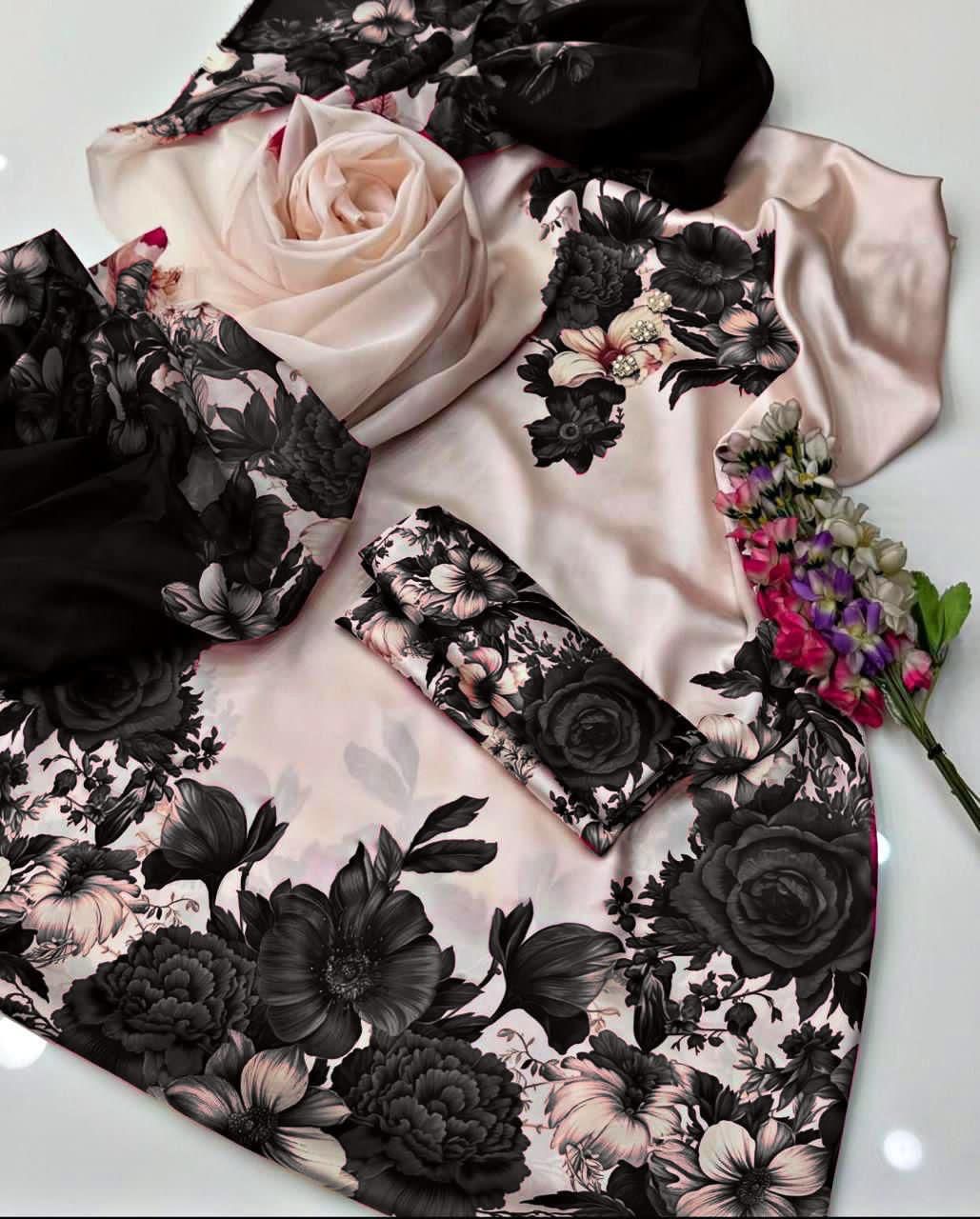 Un-stitched Floral Print
