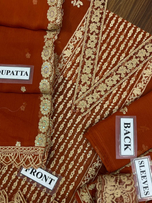 Unstitched Chiffon Suit