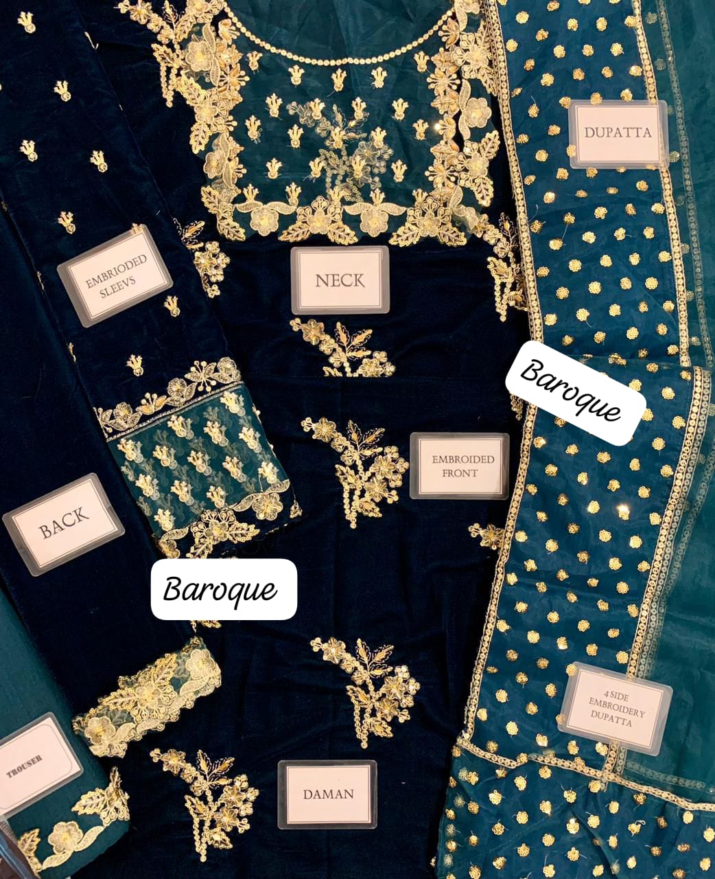 Velvet Embroidered Suit