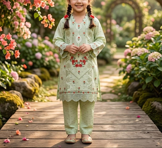 2-Piece Embroidered Suit