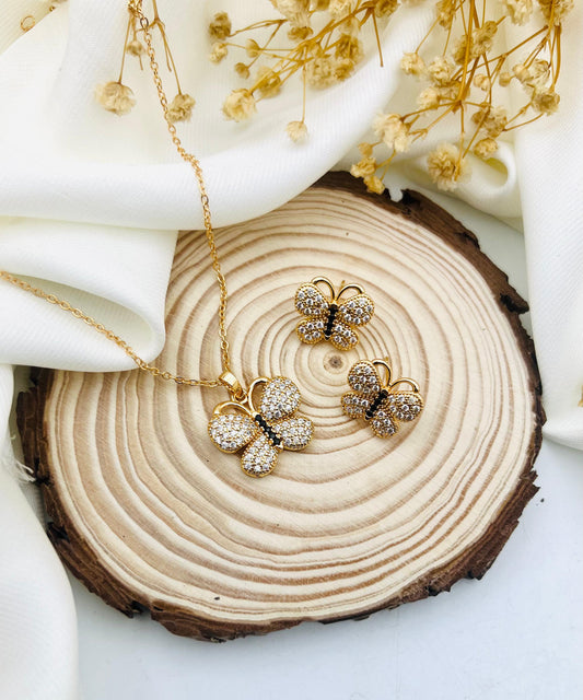 Zircon Butterfly Locket
