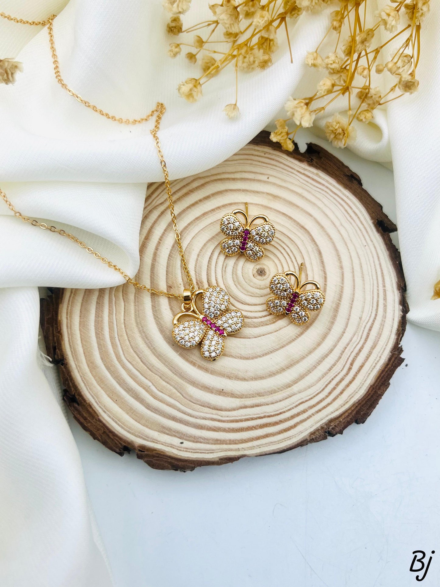 Zircon Butterfly Locket