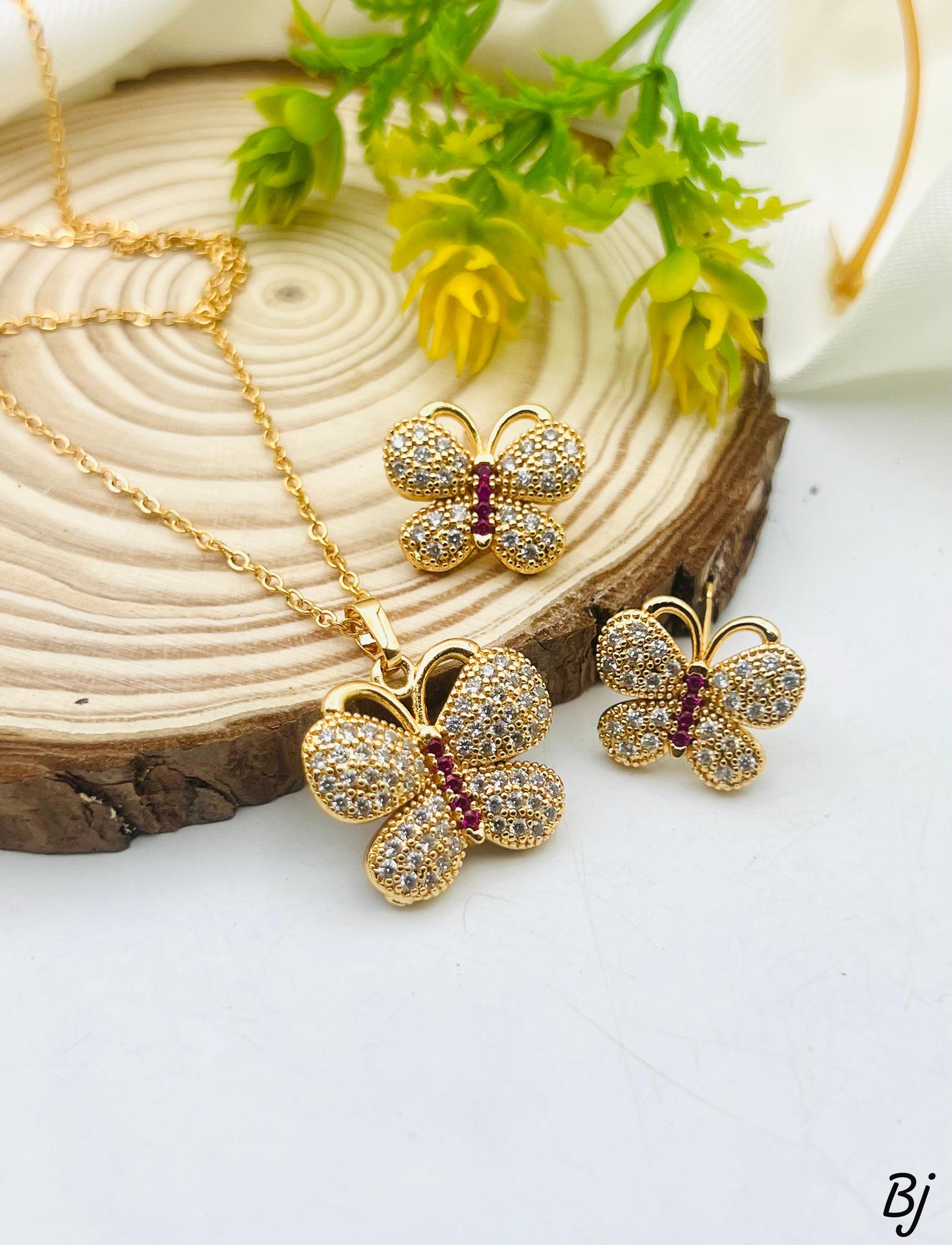 Zircon Butterfly Locket