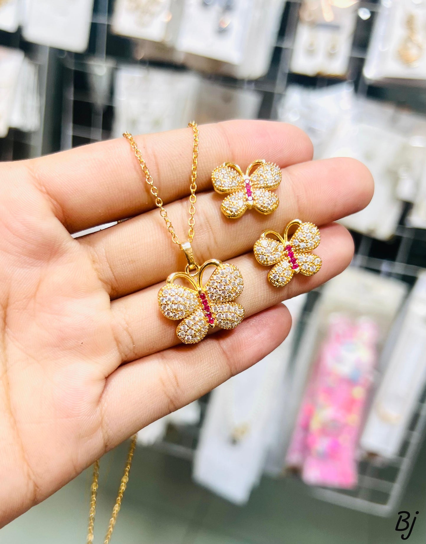 Zircon Butterfly Locket