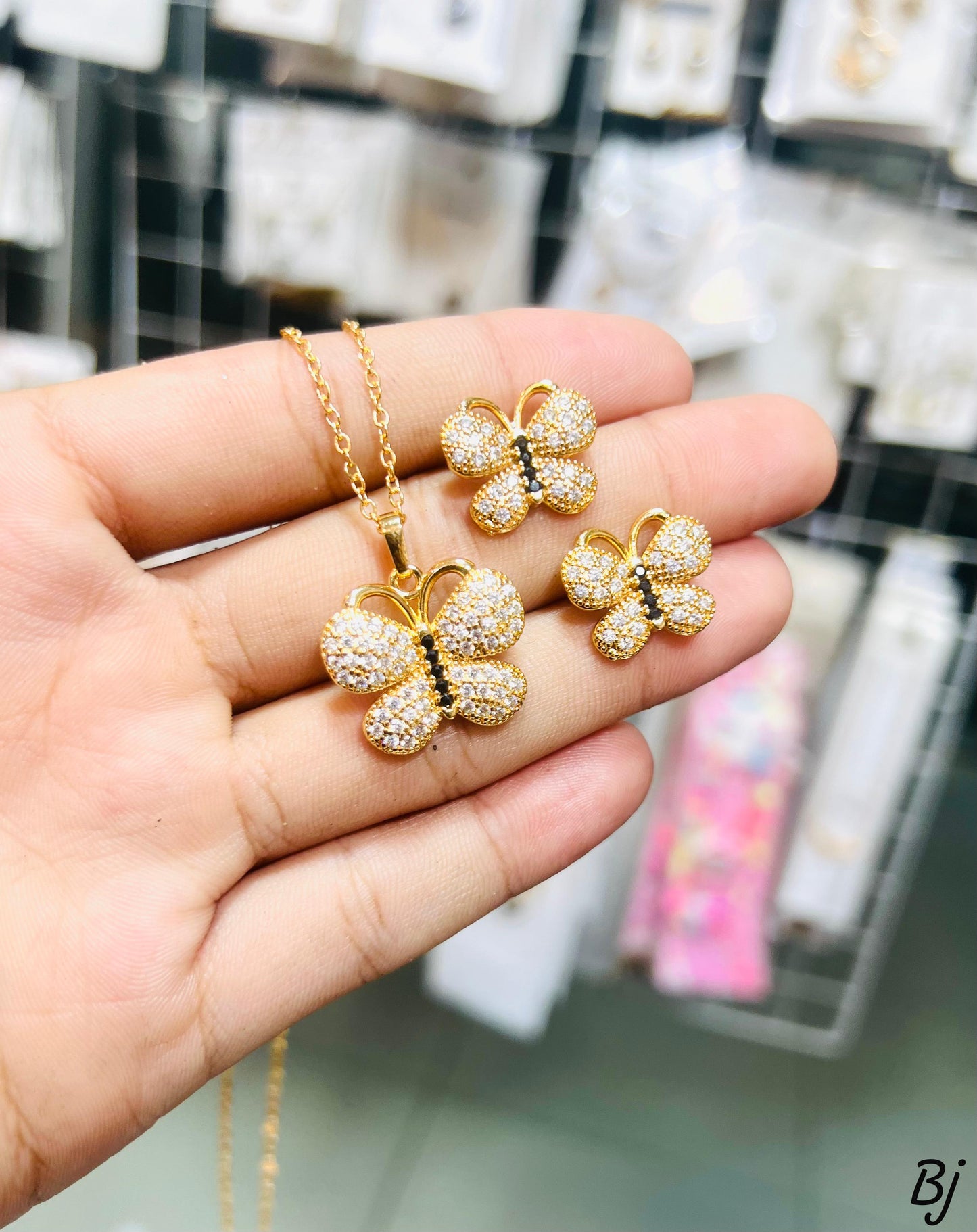 Zircon Butterfly Locket