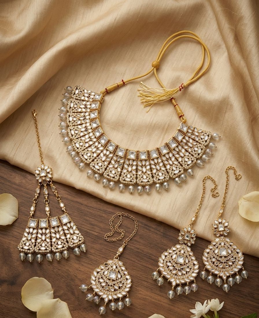 Zircon Stone Bridal Set