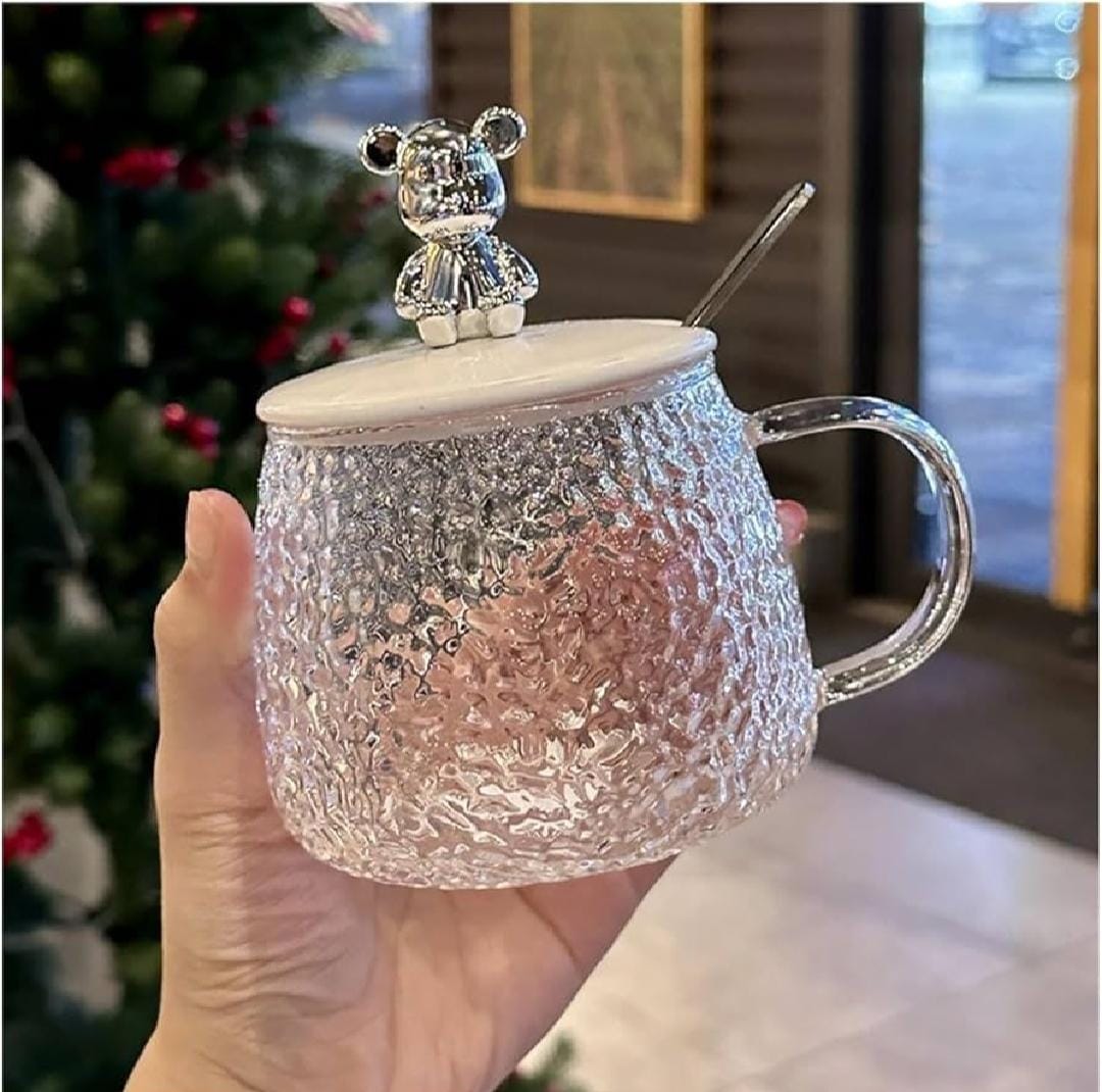 Cute Mug With Lid Spoon