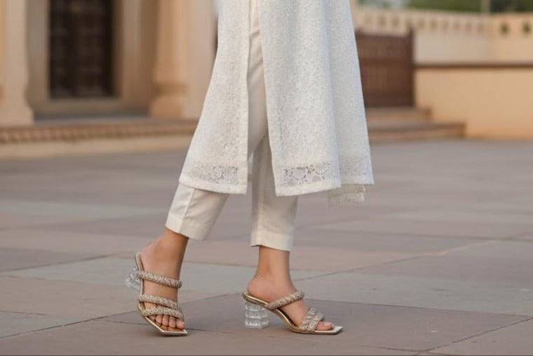 Rhinestone Toe Heel