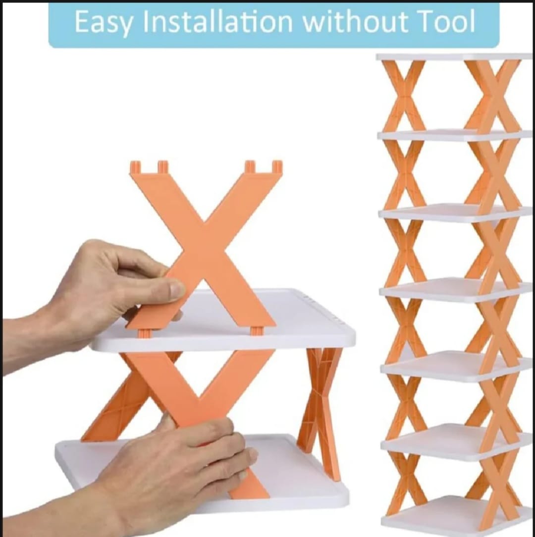 X Shape Plastic Shoe Rack