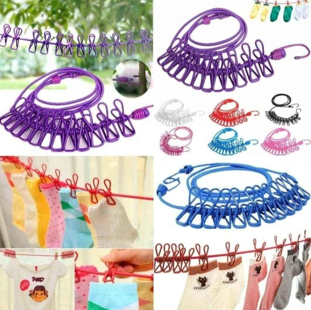 12 Clip Clothing Rope