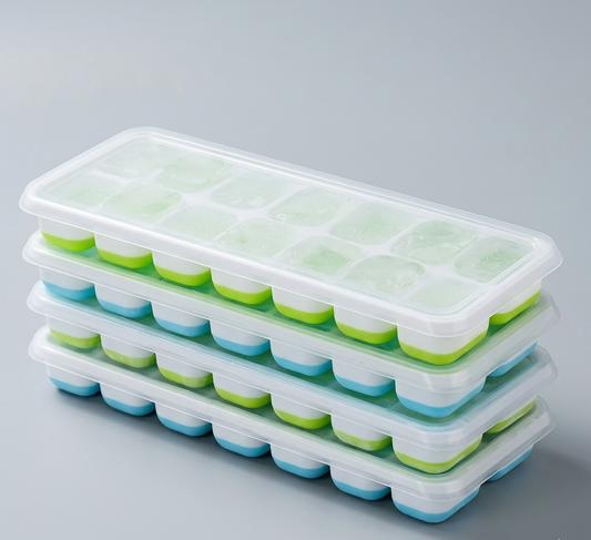14 Grid Ice Cube Tray With Lid – Pack of 3