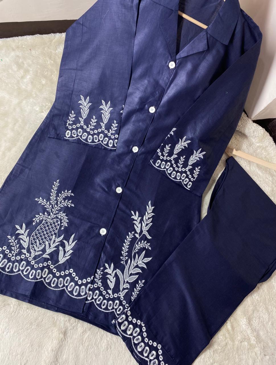2-Piece Embroidered Suit