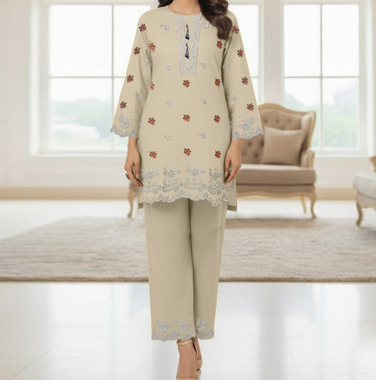 2-Piece Embroidered Suit