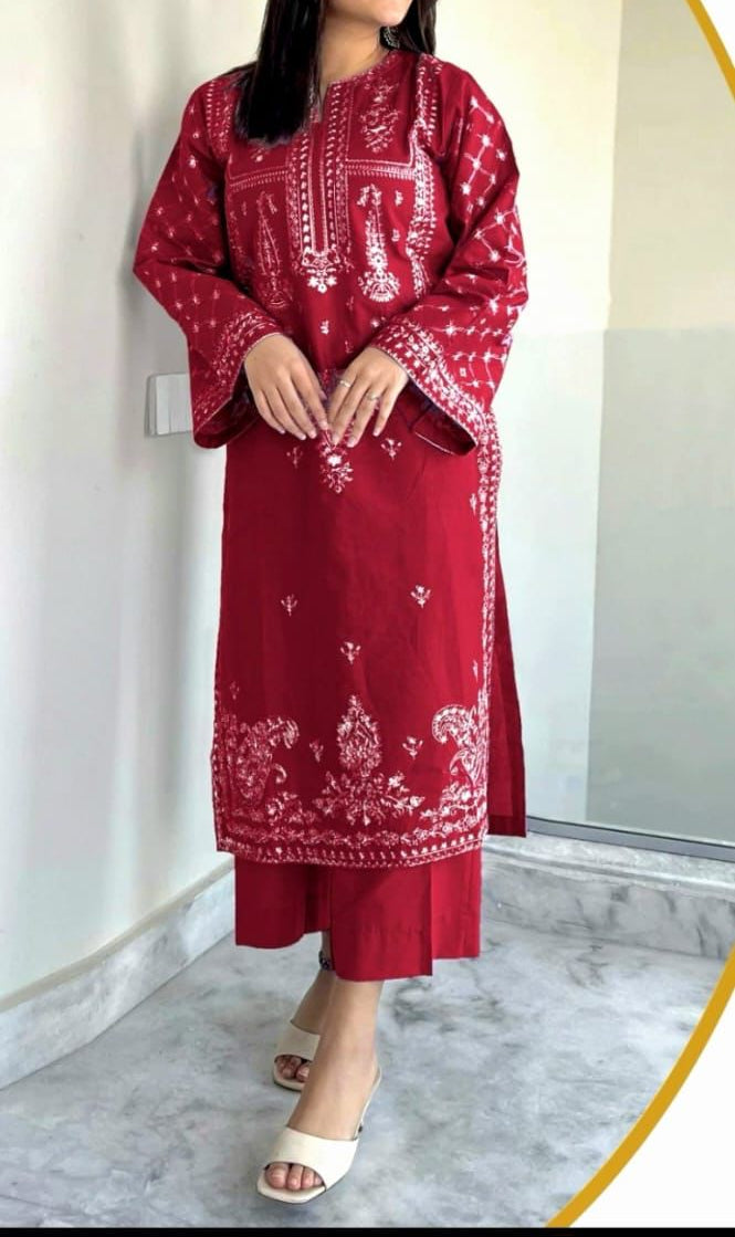 2-Piece Embroidered Suit