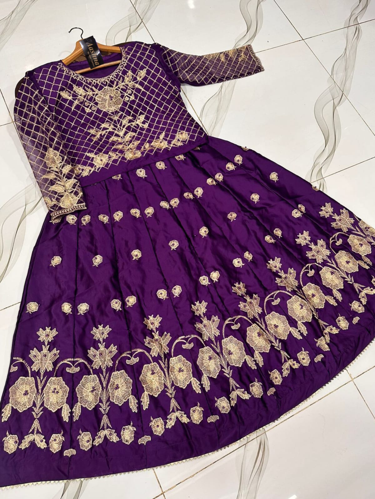 2-Piece Long Flare Skirt