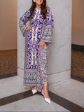 2-Piece Long Printed Kaftan