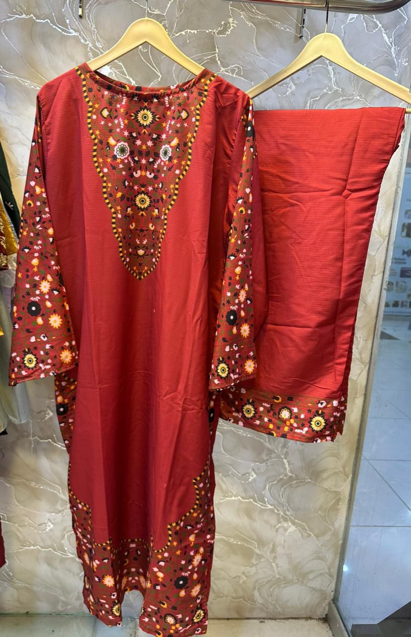 2-Piece Long Printed