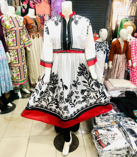 2-Piece Printed Frock