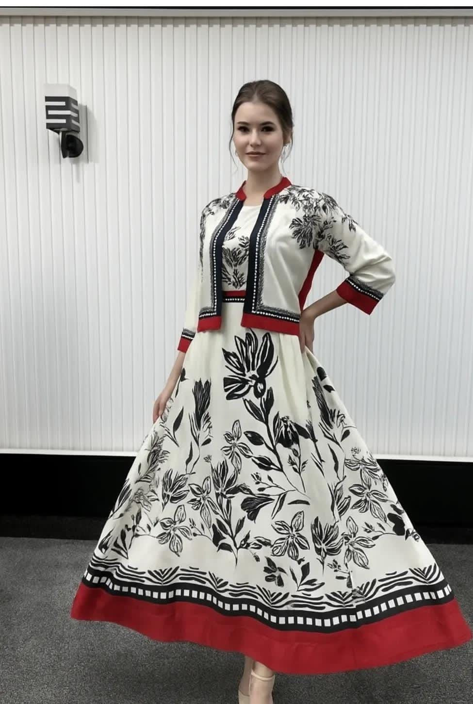 2-Piece Printed Frock