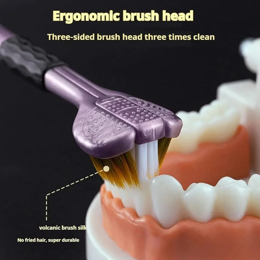 2-Piece Triple Sides Toothbrush