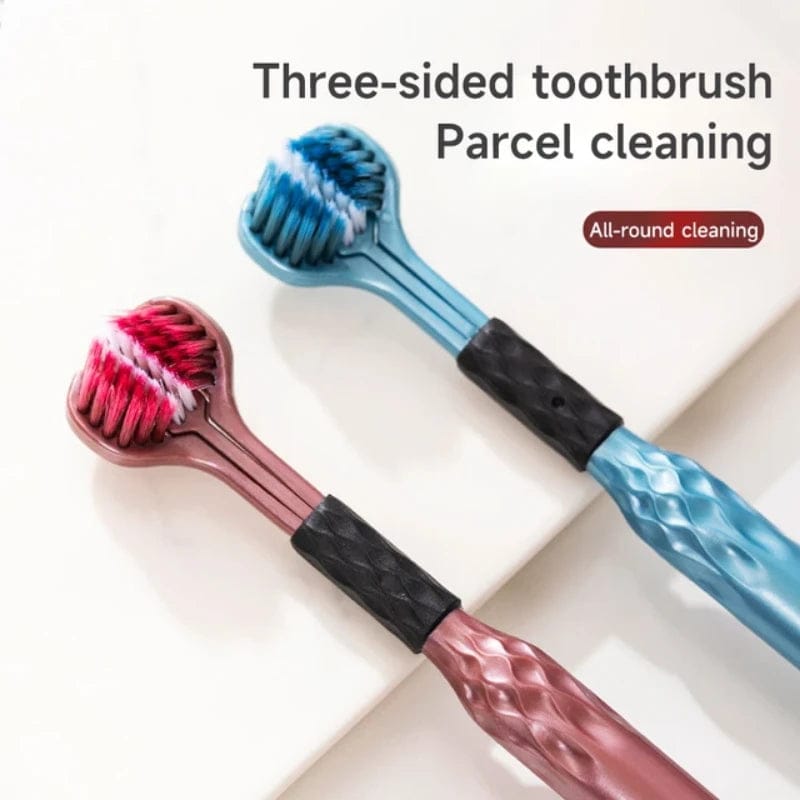 2-Piece Triple Sides Toothbrush