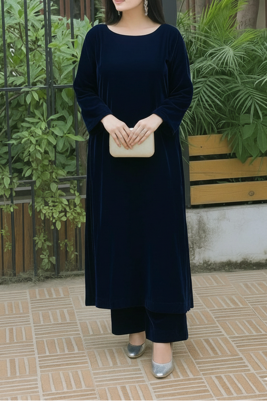 2-Piece Velvet Long