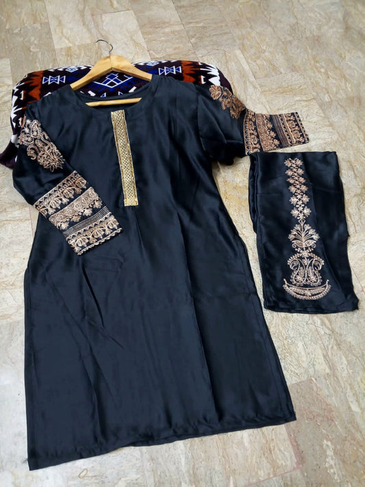 2PC Embroidered Suit
