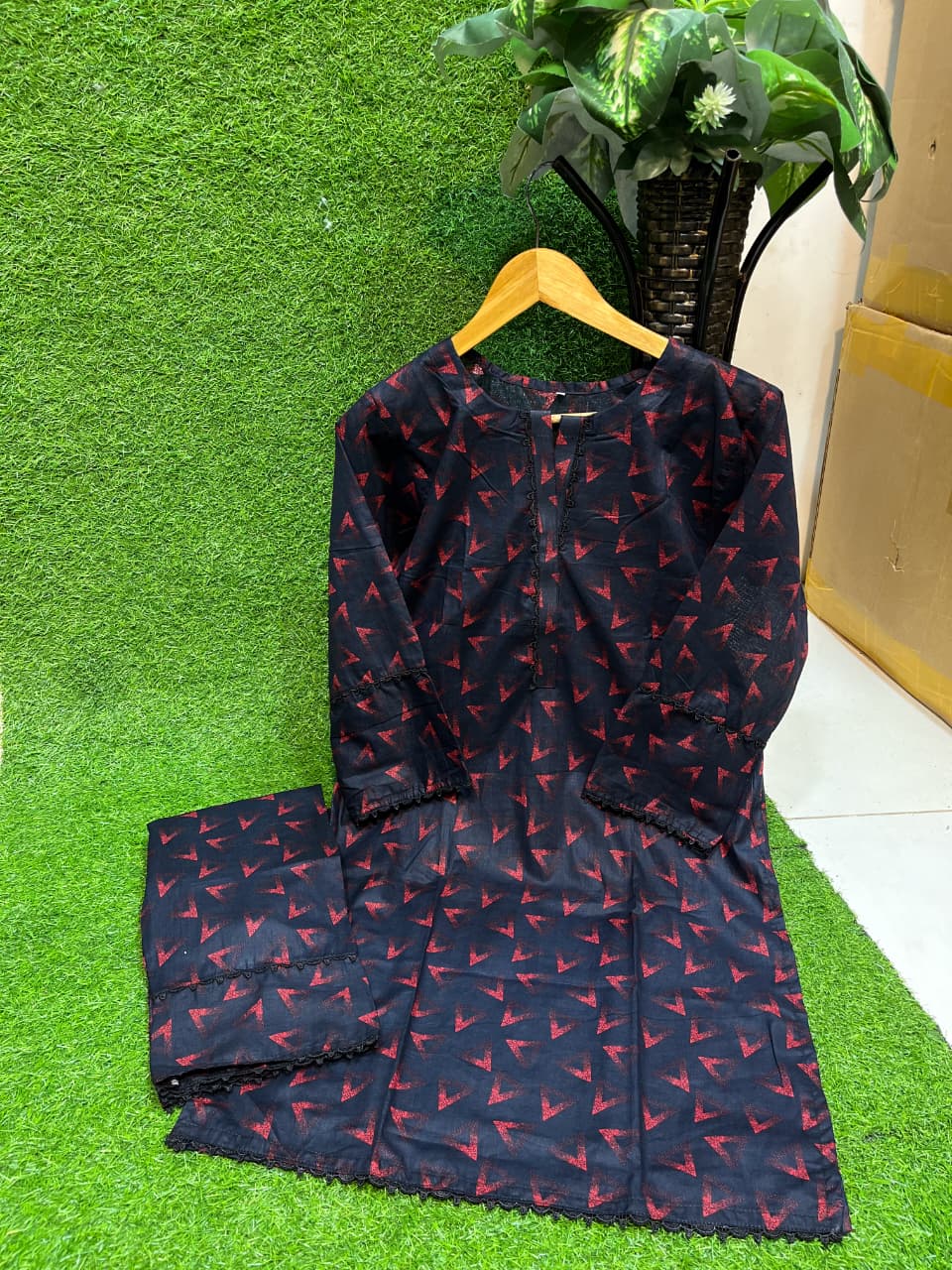 2 PCs Printed Suit