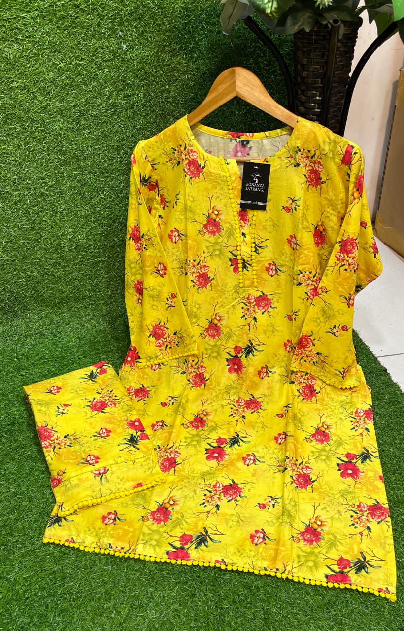 2 PCs Printed Suit