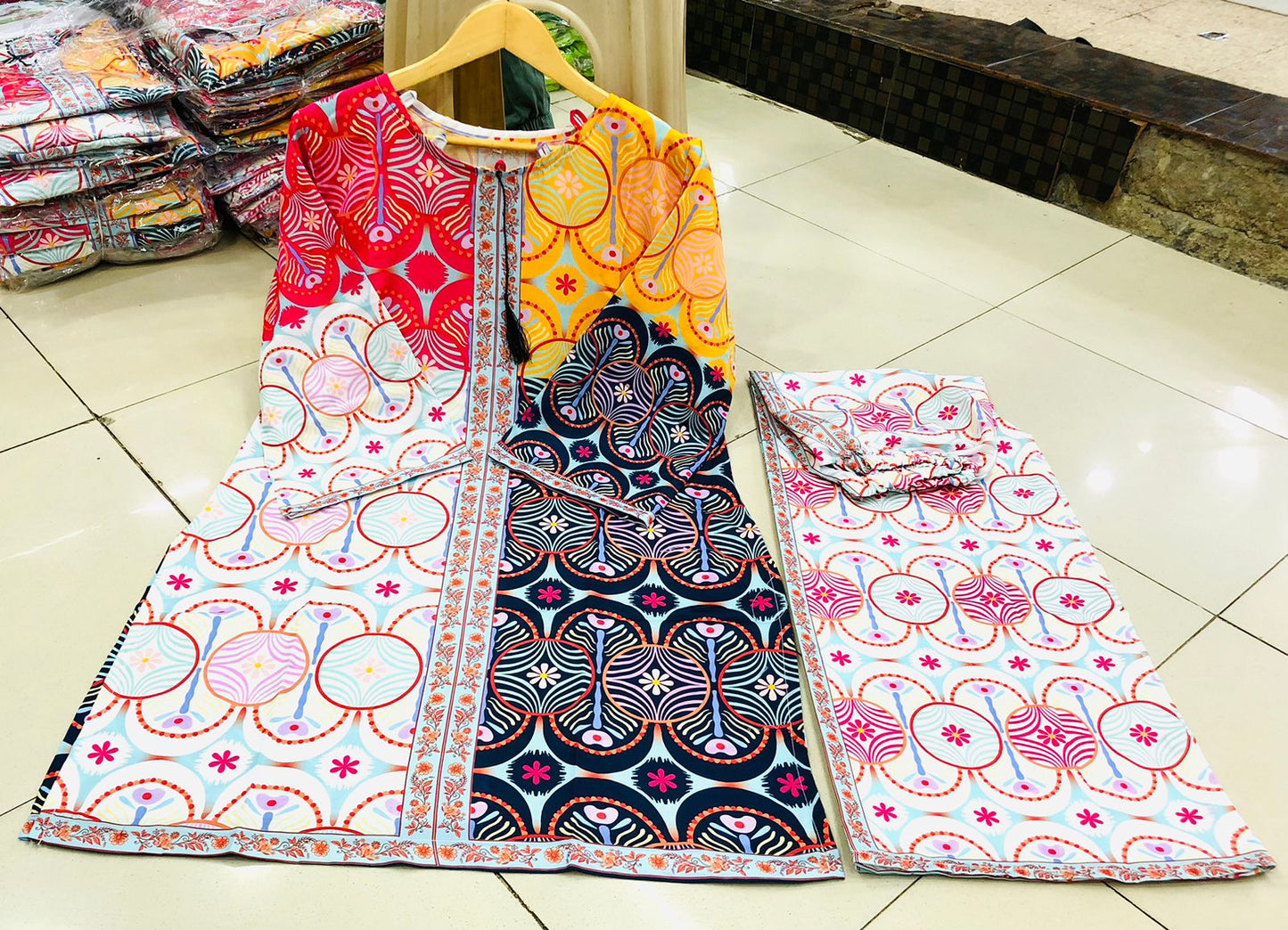2Pc Digital Print Suit